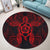 Hawaii Turtle Fixed Red Round Carpet AH - Polynesian Pride