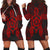 Hawaii Turtle Fixed Red Hoodie Dress AH Black - Polynesian Pride