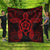 Hawaii Turtle Fixed Red Premium Quilts AH Black - Polynesian Pride