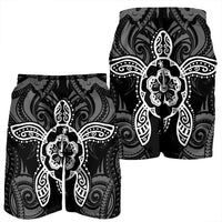 Hawaii Turtle Fixed White Men's Shorts AH - Polynesian Pride