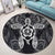 Hawaii Turtle Fixed White Round Carpet AH - Polynesian Pride