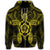 Hawaii Turtle Fixed Yellow Zip Hoodie - Polynesian Pride