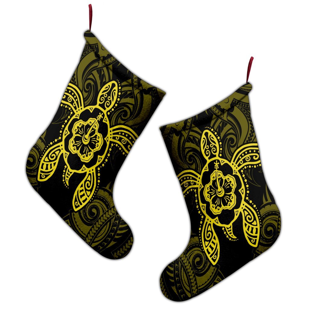 Hawaii Turtle Fixed Yellow Christmas Stocking AH - Polynesian Pride