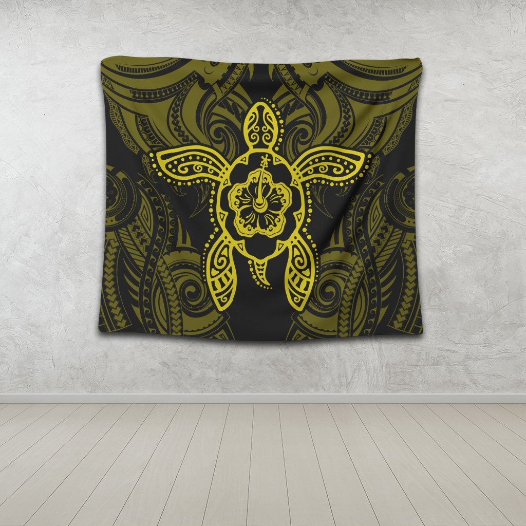 Hawaii Turtle Fixed Yellow Tapestry AH - Polynesian Pride