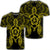 Hawaii Turtle Fixed Yellow T Shirt Unisex Black - Polynesian Pride