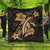 Hawaii Turtle Flower Polynesian Premium Quilts - Gold - AH Black - Polynesian Pride