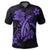 Hawaii Turtle Flower Polynesian Polo Shirt Purple - Polynesian Pride