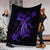 Hawaii Turtle Flower Polynesian Premium Blankets - Purple - AH - Polynesian Pride