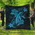 Hawaii Turtle Flower Polynesian Premium Quilts - Turquoise - AH Black - Polynesian Pride