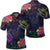 Hawaii Turtle Hibiscus Polo Shirt Day Style Unisex Black - Polynesian Pride