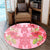 Hawaii Turtle Hibiscus Round Carpet - Pink Style - AH - Polynesian Pride