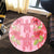 Hawaii Turtle Hibiscus Round Carpet - Pink Style - AH - Polynesian Pride