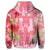 Hawaii Turtle Hibiscus Zip Hoodie Pink Style - Polynesian Pride
