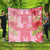 Hawaii Turtle Hibiscus Premium Quilts - Pink Style - AH Black - Polynesian Pride