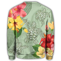 Hawaii Turtle Hibiscus Sweatshirt - Tink Style - AH - Polynesian Pride