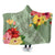 Hawaii Turtle Hibiscus Hooded Blanket - Tink Style - AH Hooded Blanket White - Polynesian Pride