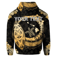Custom Hawaii Turtle Hibiscus Map Polynesian Hoodie - Polynesian Pride