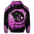 Hawaii Turtle Hibiscus Map Polynesian Zip Hoodie Pink - Polynesian Pride