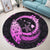 Hawaii Turtle Hibiscus Map Polynesian Round Carpet Pink - AH - Polynesian Pride