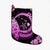 Hawaii Turtle Hibiscus Map Polynesian Christmas Stocking Pink - AH Christmas Stocking 26 X 42 cm Black - Polynesian Pride