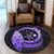 Hawaii Turtle Hibiscus Map Polynesian Round Carpet Violet - AH - Polynesian Pride