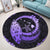 Hawaii Turtle Hibiscus Map Polynesian Round Carpet Violet - AH - Polynesian Pride