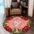 Hawaii Turtle Hibiscus Pink Round Carpet - Fide Style - AH - Polynesian Pride