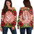 Hawaii Turtle Hibiscus Pink Women's Off Shoulder Sweater - Fide Style - AH Black - Polynesian Pride