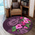 Hawaii Turtle Hibiscus Pink Simple Round Carpet - AH - Polynesian Pride