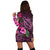 Hawaii Turtle Hibiscus Pink Simple Hoodie Dress - AH - Polynesian Pride