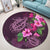 Hawaii Turtle Hibiscus Pink Simple Round Carpet - AH - Polynesian Pride