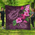 Hawaii Turtle Hibiscus Pink Simple Premium Quilts - AH Black - Polynesian Pride