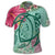 Hawaii Turtle Hibiscus Plumeria Polo Shirt Hug Style - Polynesian Pride