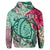 Custom Hawaii Turtle Hibiscus Plumeria Hoodie Hug Style - Polynesian Pride