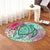 Hawaii Turtle Hibiscus Plumeria Round Carpet - Hug Style - AH - Polynesian Pride