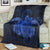 Hawaii Turtle Hibiscus Polynesian Premium Blankets - Full Style - Blue - AH - Polynesian Pride