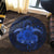 Hawaii Turtle Hibiscus Polynesian Round Carpet - Full Style - Blue - AH - Polynesian Pride