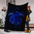 Hawaii Turtle Hibiscus Polynesian Premium Blankets - Full Style - Blue - AH - Polynesian Pride