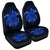 Hawaii Turtle Hibiscus Polynesian Car Seat Covers - Full Style - Blue - AH Universal Fit Black - Polynesian Pride