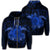 Hawaii Turtle Hibiscus Polynesian Zip Hoodie Full Style Blue Unisex Art - Polynesian Pride