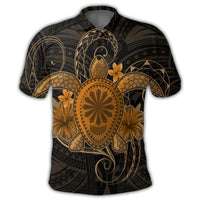 Hawaii Turtle Hibiscus Polynesian Polo Shirt Full Style Gold - Polynesian Pride