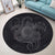 Hawaii Turtle Hibiscus Polynesian Round Carpet - Full Style - Gray - AH - Polynesian Pride