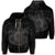 Hawaii Turtle Hibiscus Polynesian Zip Hoodie Full Style Gray Unisex Art - Polynesian Pride
