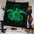 Hawaii Turtle Hibiscus Polynesian Premium Quilts - Full Style - Green - AH - Polynesian Pride