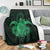 Hawaii Turtle Hibiscus Polynesian Premium Blankets - Full Style - Green - AH - Polynesian Pride