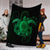 Hawaii Turtle Hibiscus Polynesian Premium Blankets - Full Style - Green - AH - Polynesian Pride