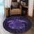 Hawaii Turtle Hibiscus Polynesian Round Carpet - Full Style - Purple - AH - Polynesian Pride