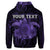 Custom Hawaii Turtle Hibiscus Polynesian Hoodie Full Style Purple - Polynesian Pride