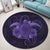 Hawaii Turtle Hibiscus Polynesian Round Carpet - Full Style - Purple - AH - Polynesian Pride