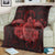 Hawaii Turtle Hibiscus Polynesian Premium Blankets - Full Style - Red - AH - Polynesian Pride